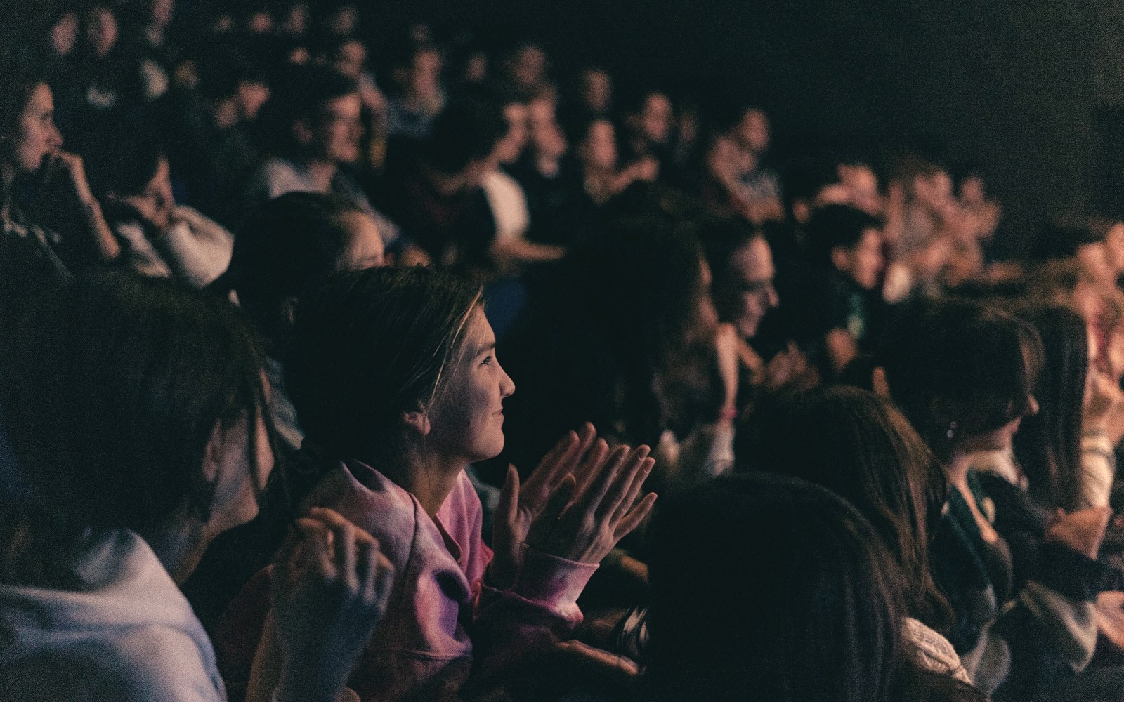 Audience inside an immersive performance